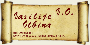 Vasilije Olbina vizit kartica